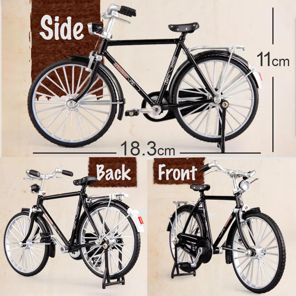 SALUDABLE Bicycle Miniature Complete Model Bike Figure Retro Alloy 110 (Green, Accessory Set)