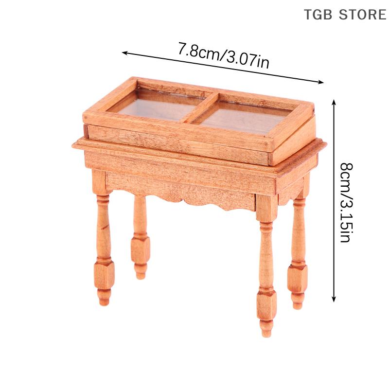 Flip Counter Display Storage Cabinet Jewelry Display Cabinet 1:12 Dollhouse Miniature Decorative Toy