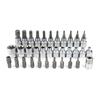 34pcs Sleeve Batch Head Set Motor Repairing Deep Impact Socket Set Hex Socket Assembly Tools Combination Tool for Auto Repair