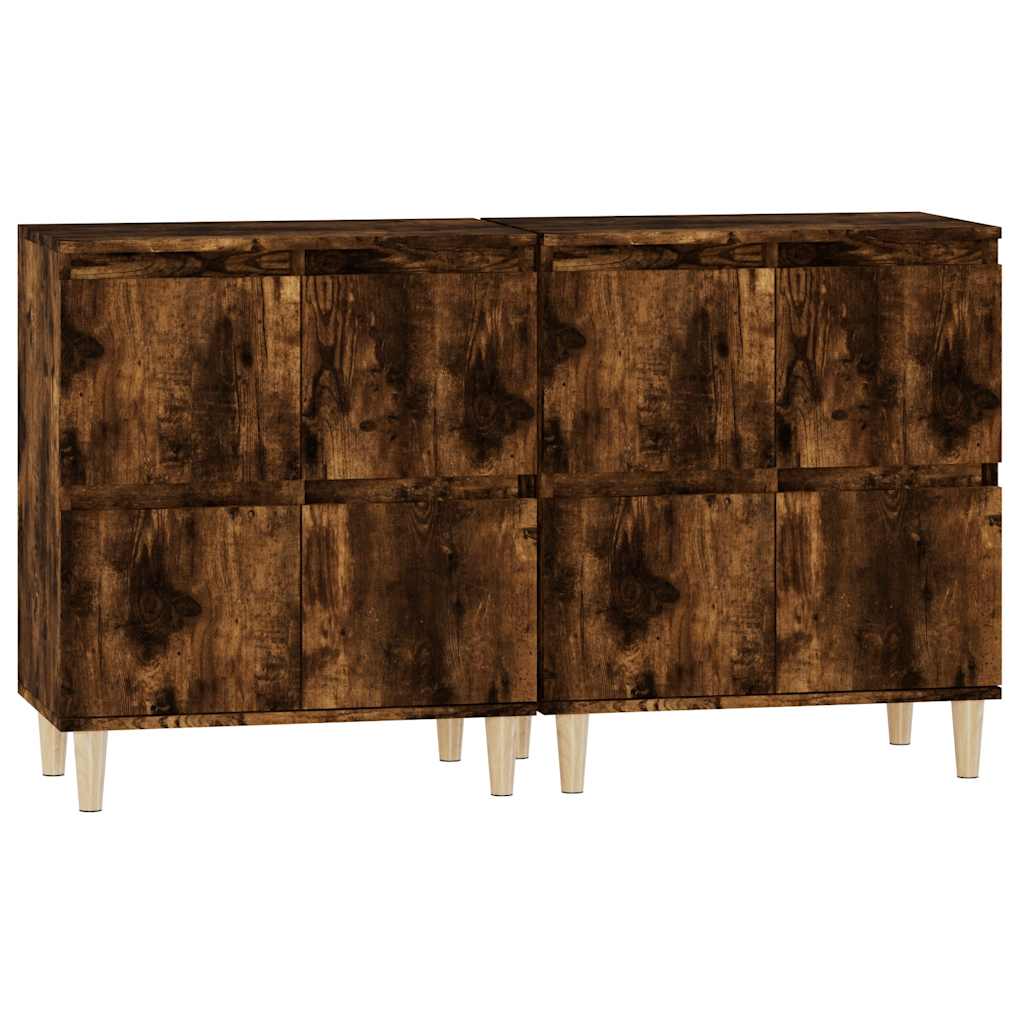 Sideboards 2 pcs Smoked Oak 60 x 35 x 70 cm Engineered Wood