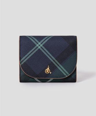 BEANPOLE ACCESSORY New Heritage Diagonal Check Medium Wallet - Green
