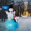 Christmas Decoration Sitting Snowman Penguin Christmas Inflatable Model Luminous Christmas Atmosphere Christmas Xmas Decor Model
