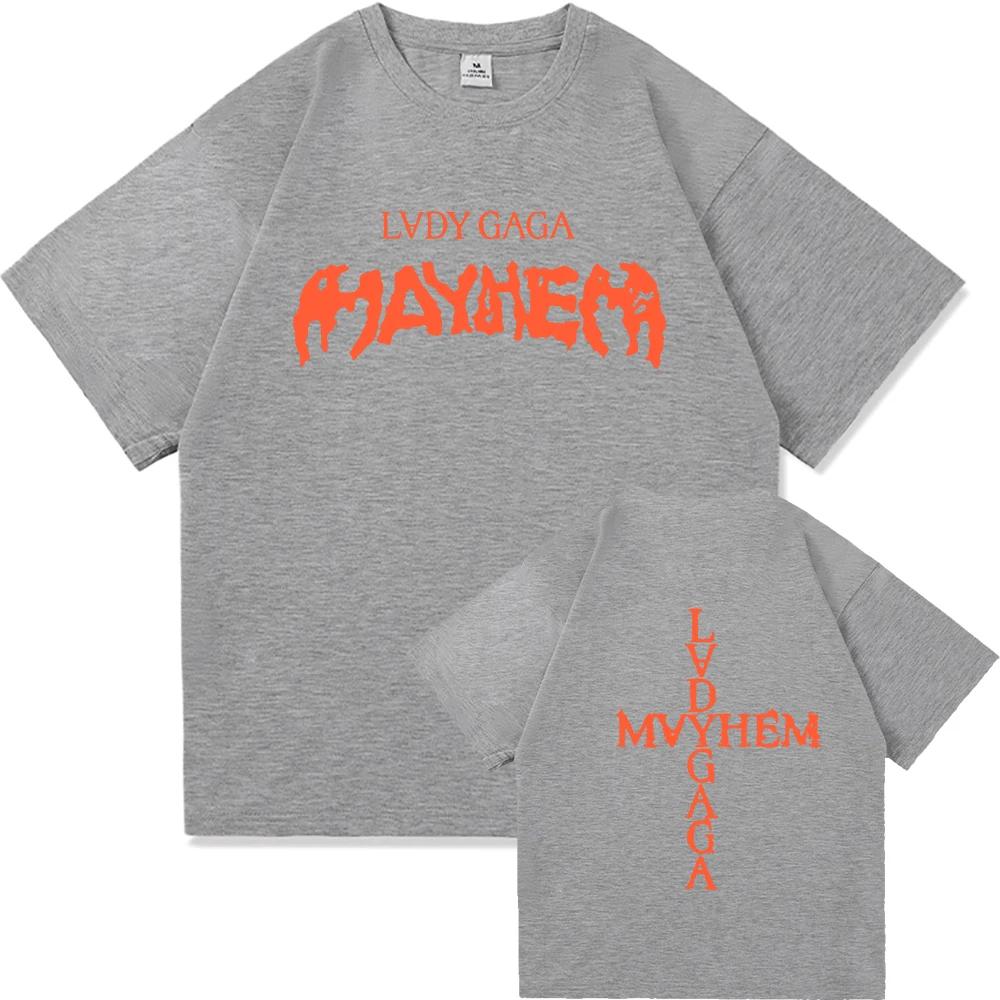 T-shirt Lady Gaga Mayhem 2025 Nuovo Album Moda Abbigliamento Uomo/Donna Retro Harajuku Vestiti di Alta Qualità per Fan T-shirt