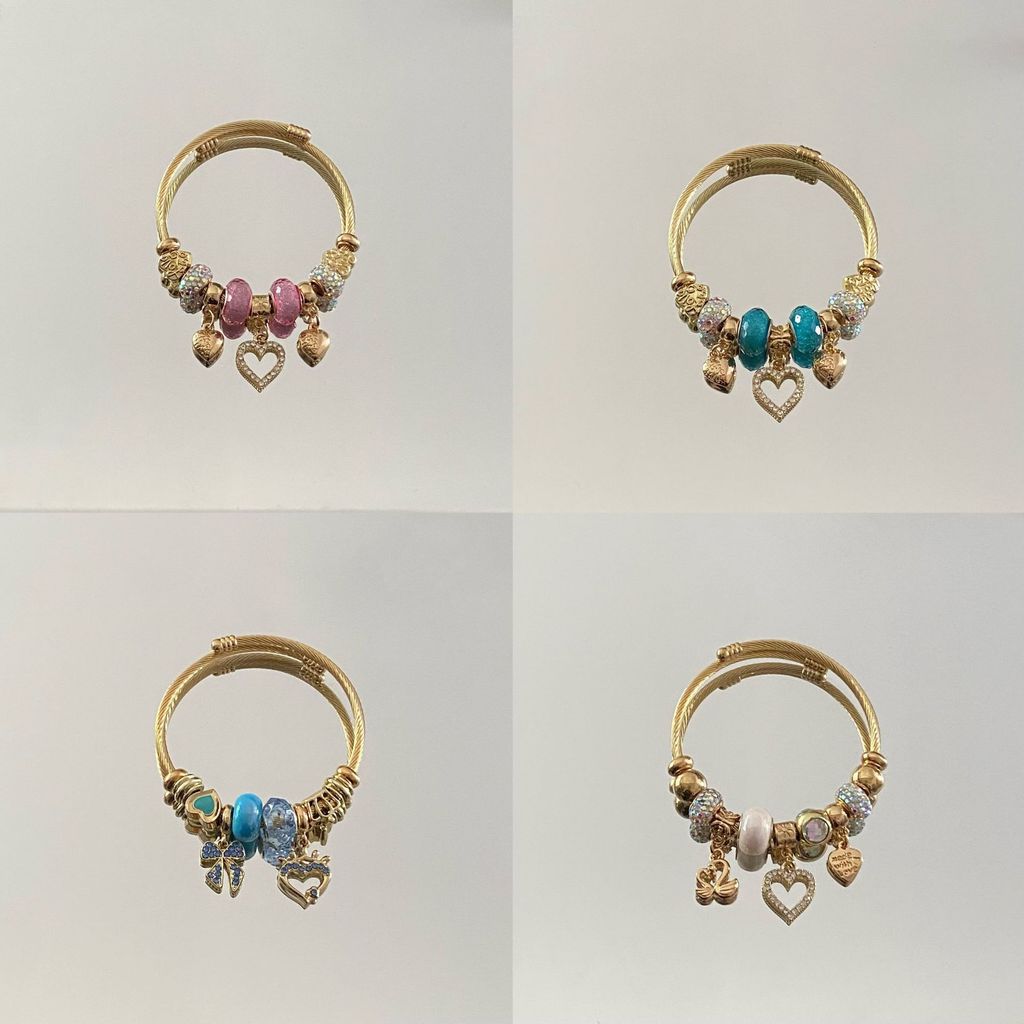 Modisches Herz-Charms-Armband mit verstellbarem Wasserfall-Stil zum Verschenken