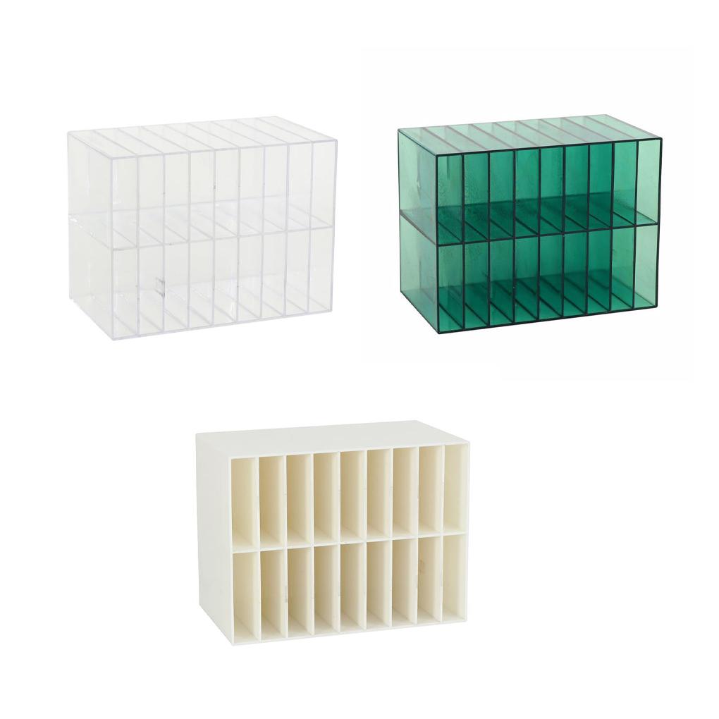 2PCS Display Stand Side Drawer Vertical Plastic Smooth Storage Rack Single Grid Multi Layer Sturdy Pen Box Earrings