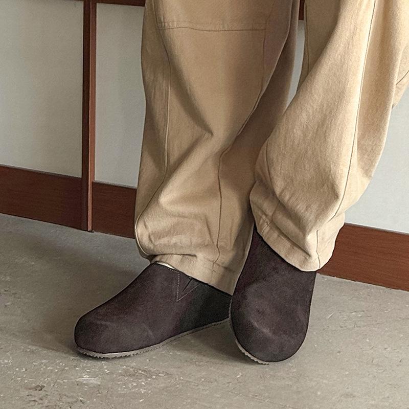 Birkenstocks New Two-wear Lazy Shoes Leather Soft-soled Casual Shoes Low-top All-inclusive Slippers