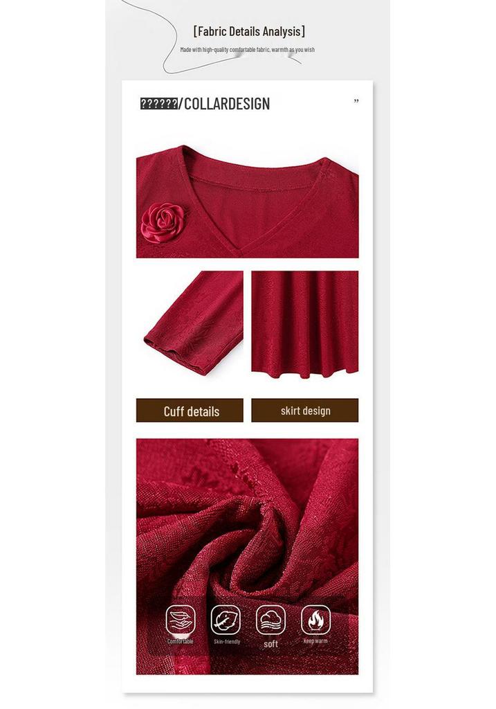 Elegant Red Wedding Banquet Dress for Mother of the Bride - 2026 Style