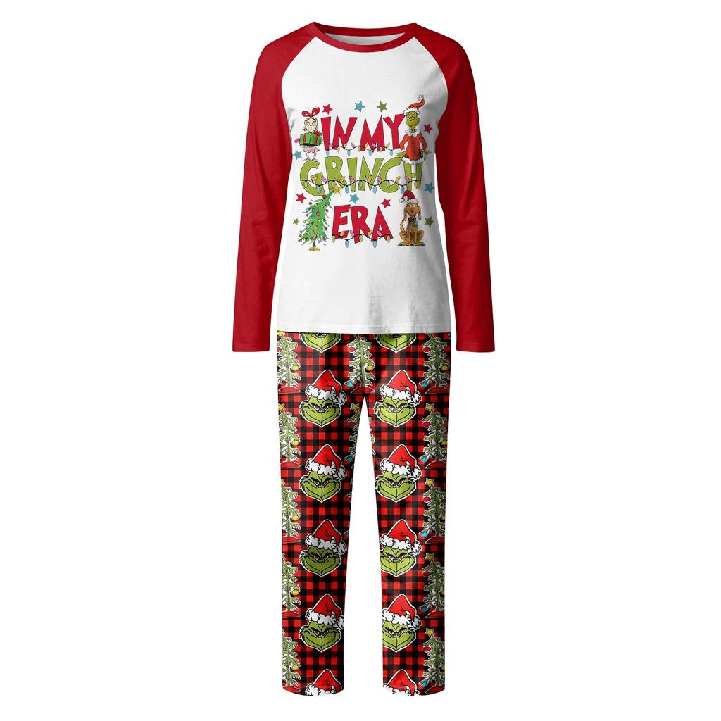 Family Matching Print Sets Pajamas Loungewear Outfits Family Matching Long Sleeve Tops+Pants Set