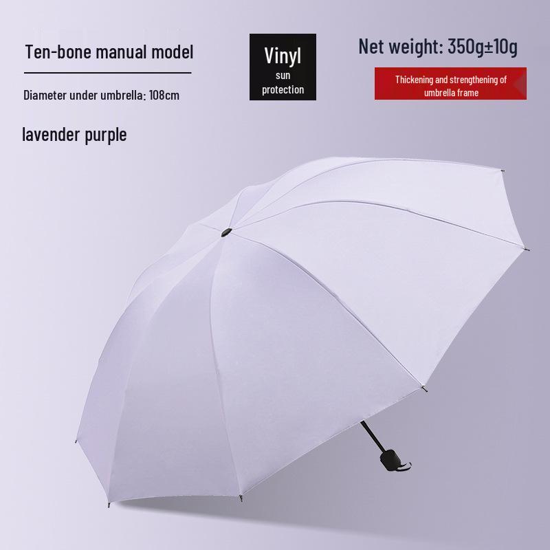 Customized Men's 10-Rib Automatic Sun & Rain Triple Folding Umbrella
