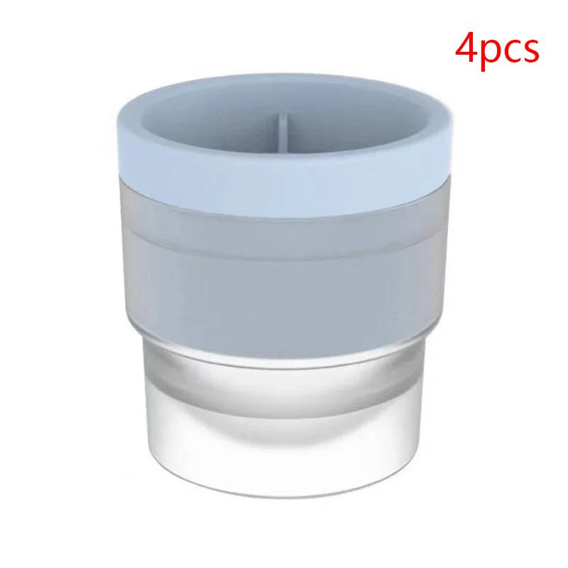 1/2/4 st Silikon Isbitsform Stor Rund Form Livsmedelsgodkänd Rund Bricka Bar Coola Prylar Köksredskap Form för att Göra