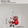2D Flat Christmas Festival Colorful Cartoon Santa Painting Earring Claus for Christmas Jewelry for Women Female