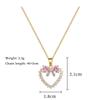 Stainless Steel Chain Sweet Romantic Love Heart Bow Pendant Necklace for Women Girls Lovely Jewelry Accessories Gifts for Lover