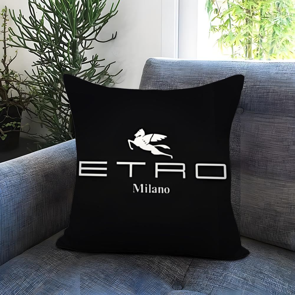E-Etro Brand Cushion Cover Comfortable Reversible Pillow Cover Ideal for Car Sofa Bedroom & Beyond