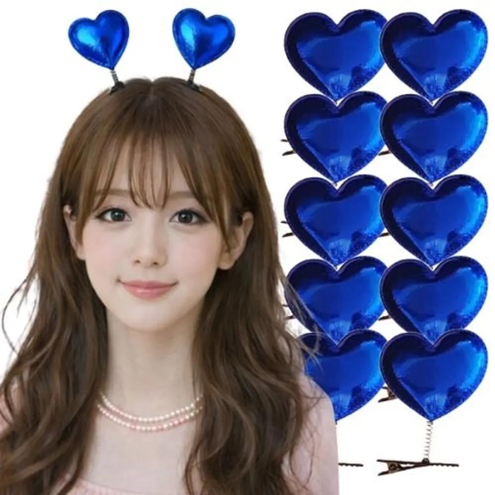 10 Blue Heart Hairpins Spring Pins Group Events Amusement Parks Concerts Sports Days