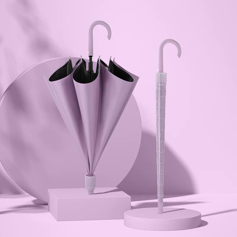 8-Rib Long-Handle Umbrella for Women, Wind-Resistant, Reinforced, Double-Person, Japanese Style, Thickened, Wind-Resistant, Large Automatic Straight
