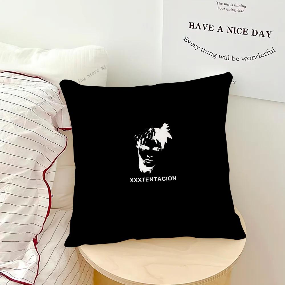 XXXTentacion Rap Hip Hop Music Singer Pillow Case Fashion Square Pillowcase Bedroom Sofa Room Ins Decoration Leisure Cushion