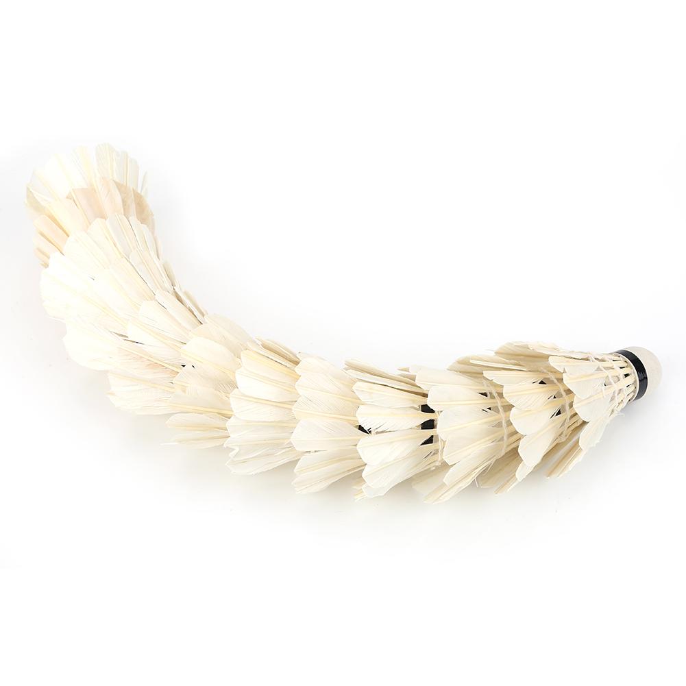12Pcs/Lot White Fther Badminton s, Good Toughness and Durability, Stable Performance, Portable and Lightweight, for Practice and Casual Pl