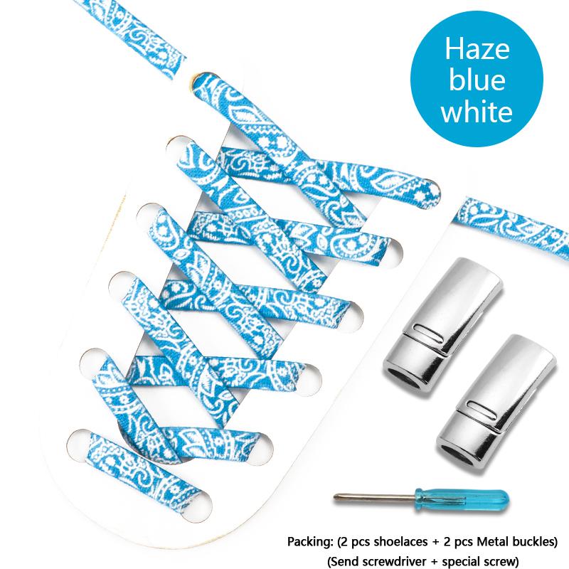 Magnetic Shoe Laces No Tie Sneakers Children Elastic Shoelaces Without Ties Flat Shoe Lace for Women Cashew Flower Shoestrings