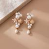 New Fashionable Starfish Shell Imitation Pearl Pendant Earrings, Women's Vacation Style Holiday Party Accessories Gifts