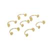 Copper C-shaped Butterfly Earbuds Findings for DIY Jewelry Craft 2 Pcs