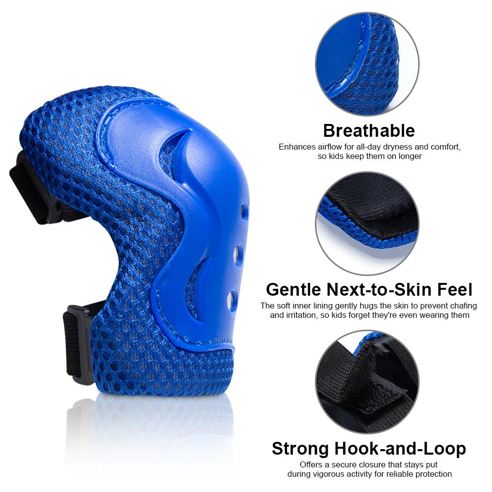Durable And Safe 7Pcs/Set Roller Skating Kids Boy Girl Safety Helmet Knee Elbow Pad Sets Cycling Skate Bicycle Scooter Protection Safety Guard