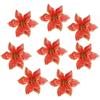 5/10Pcs 13cm Glitter Artificial Flowers For Christmas Tree Decoration DIY Christmas Ornaments Home Wedding Xmas Party Decoration