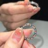 Light luxury fashion high sense pearl zircon copper ring women's design sense retro personality open index finger ring simple