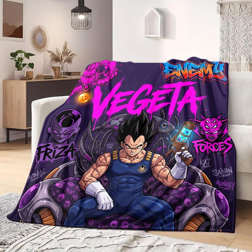 Dragon Ball Printed Flannel Blanket Warm Comfortable, For Bedrooms, Sofas, Beds, Chairs, Picnics, Travel -HE1