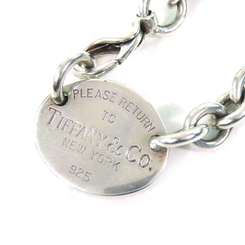 Very Good TIFFANY&Co. choker Oval Tag Choker Necklace Accessories Silver SV925  Used