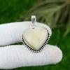 Birthday Gift For Her Natural Scolecite Gemstone Pendant 925 Sterling Silver