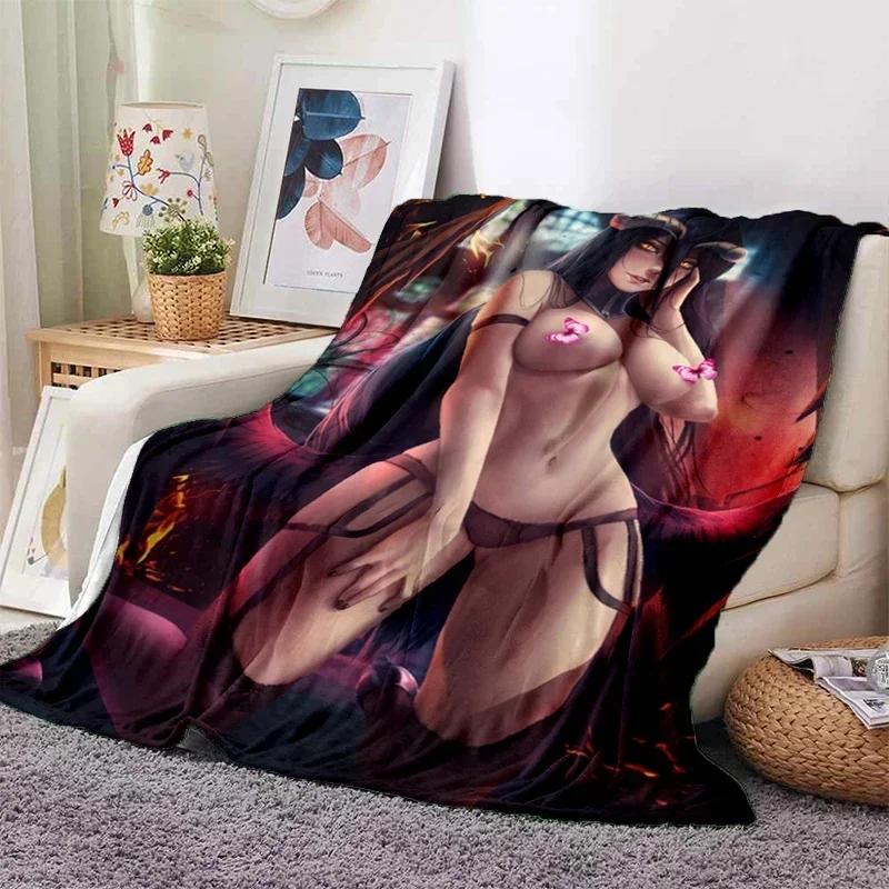 Sexy Anime Girls Blanket Soft Plush Flannel Throws Blankets for Sofa Bed Couch Best Gifts All Season Light Bedroom Warm Decke