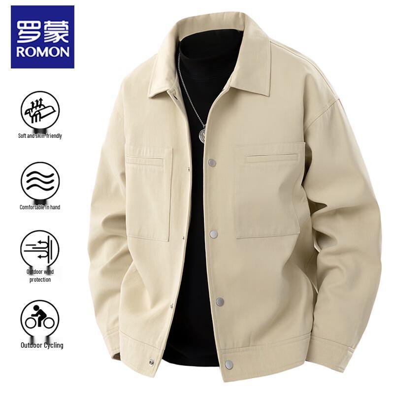 

ROMON Men s Lapel Casual Spring/Autumn Jacket M