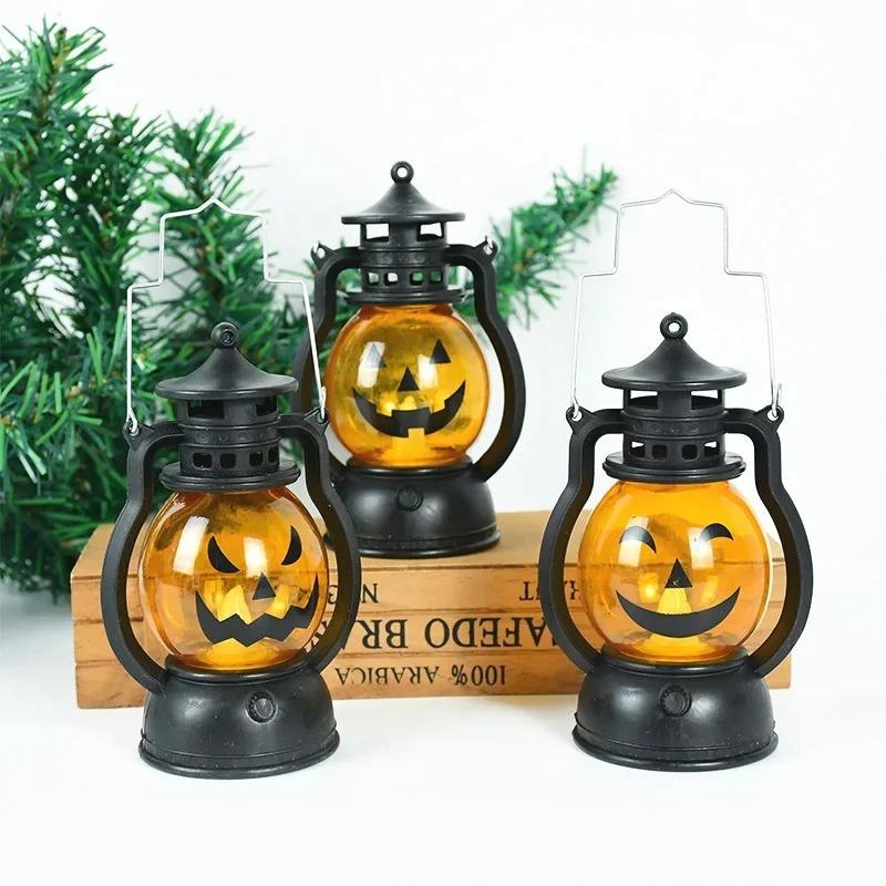 LED Kürbis Geister Lanter Kerze Licht Halloween Party Dekoration für Haus Urlaub Bar Horror Requisiten Öl Lampe Kinder Spielzeug