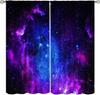 Space Astronaut Curtain,Cartoon Solar System Universe Rocket Spaceship Planet Earth Stars Window Treatments Drapes for Kids Boys
