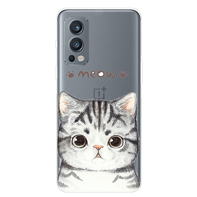 Für OnePlus Nord 2 5G Hülle TPU Silikon Weich Cartoon Transparent Hülle für One Plus Nord 2 5G Handyhülle Nord2 5G Transparente Coque