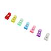 100 Pcs Plastic Colorful Clear Plastic Clip Colorful Transparent Plastic Clip  Home Office