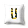 Polyester Pillowcase Flower Decoration Home 26 English Letter Printing Pillowcase Car Cushion Cover