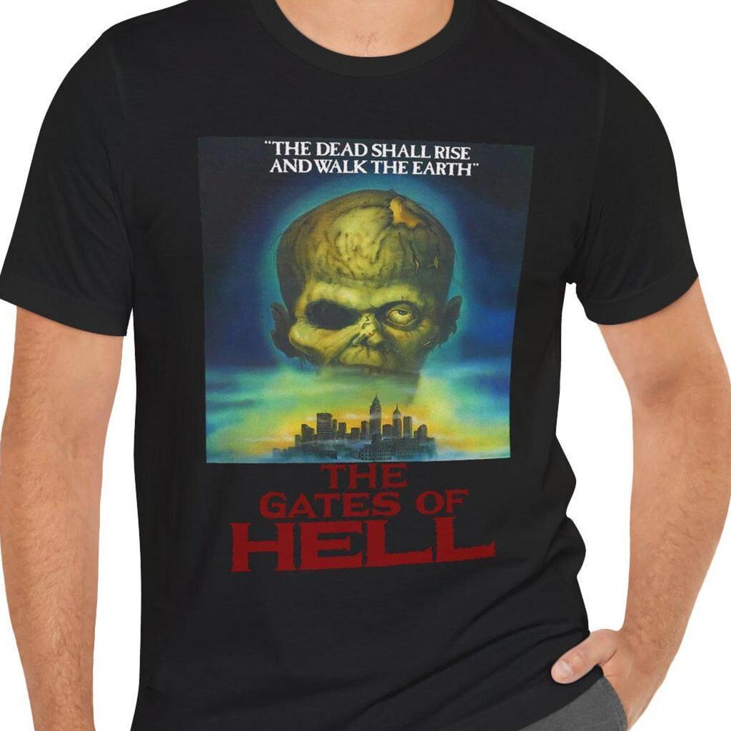 The Gates Of Hell T-Shirt Black Short Horror Movie Tee Sleeve Tee City Of The Living Dead