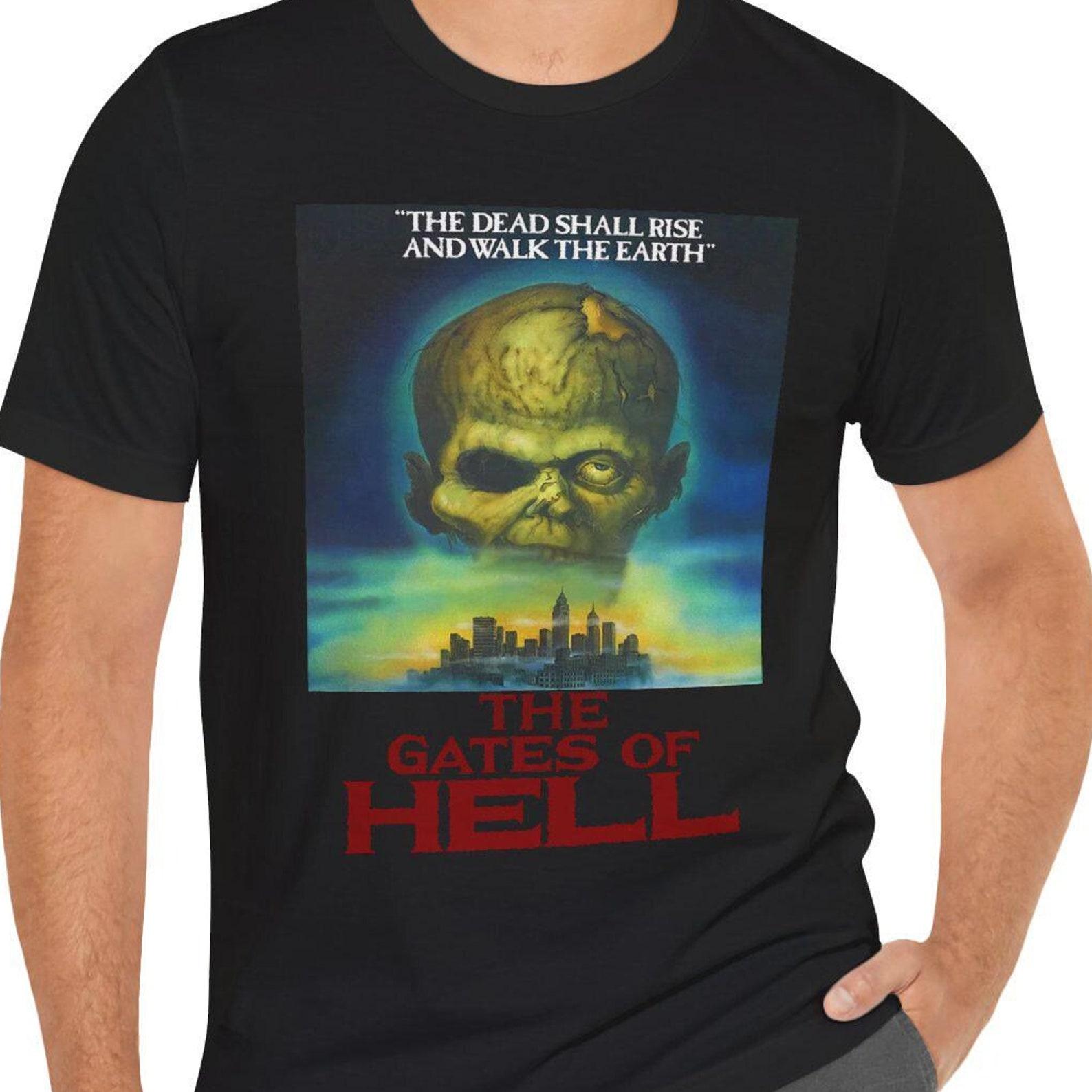 The Gates Of Hell T-Shirt Black Short Horror Movie Tee Sleeve Tee City Of The Living Dead L