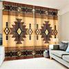 2 Pieces of Retro Bohemian Aztec Printed Curtains   Bedroom and Living Room   Home Decoration   Room Decoration