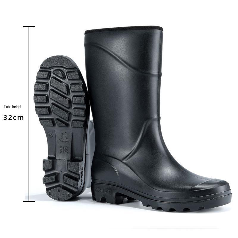 

Men s Non-Slip, Puncture-Proof Mid-Calf Rubber Rain Boots - Snake Protection, Wear-Resistant, and Waterproof for Construction and Fishing 44