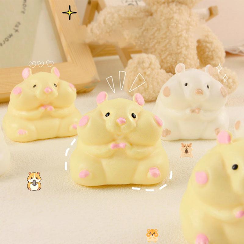 1Pc Silicone Pinch Decompression Prop Cute Hamster Squeeze Toy Tpr Fidget Sensory Toys For Kids Adults Gift