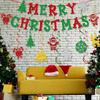 22pcs Red and Green Merry Christmas Banner Merry Christmas Sign Garland Christmas Party Banner Merry Xmas Banner for Christmas Party Decorations