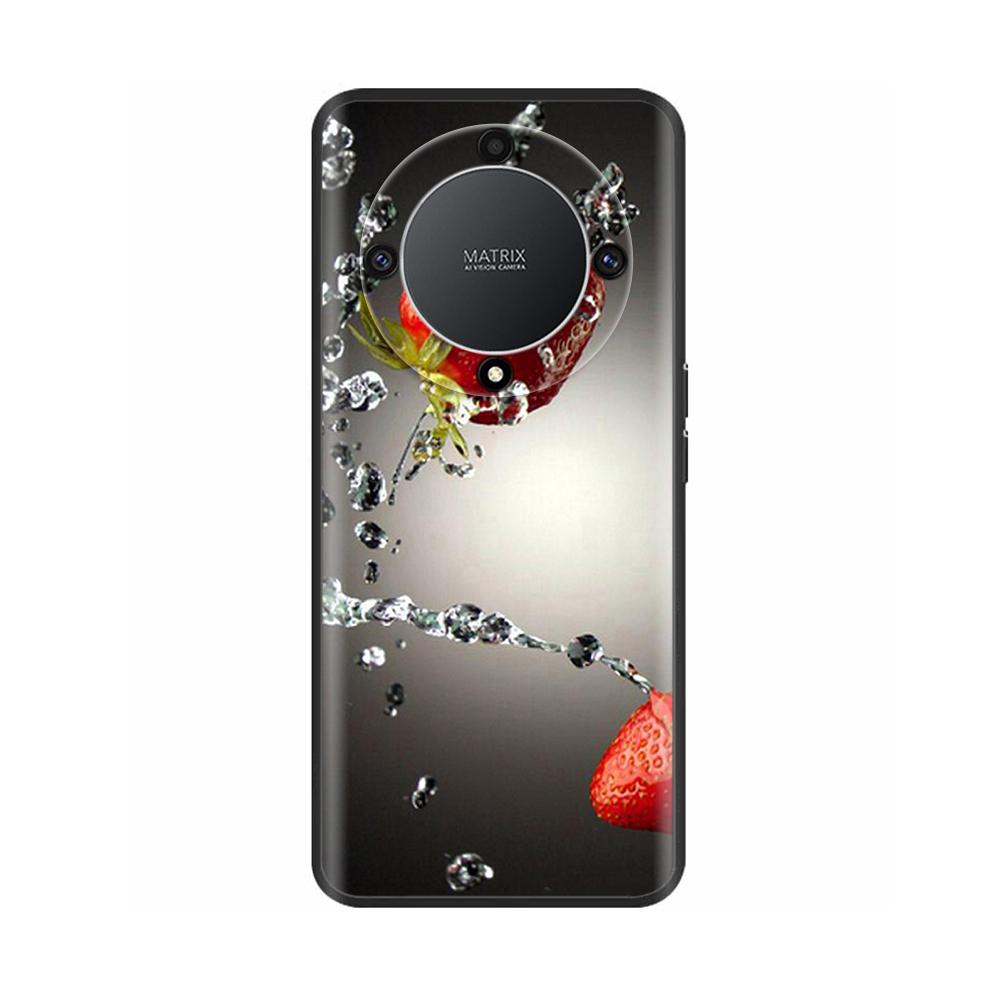 For Honor Magic 6 Lite Case Magic6 Lite Liquid Silicone Soft TPU Back Bumper Skull Marble Print Fundas For Honor Magic 6 Lite 5G
