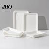 Storage Food Tray White Stackable Round Edges Easy to Clean Spill Dessert Platter Resistant Multipurpose Plastic Hot Pot Serving for Dining Room