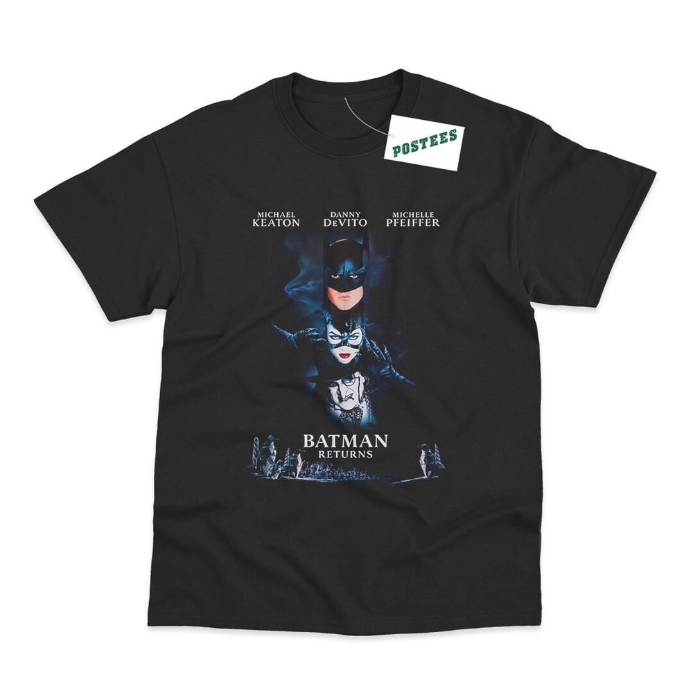 

Retro Movie Poster Inspired By Batman Returns DTG Printed TShirt Unisex T-Shirt S