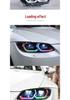 BMW 3 Series E92 E93 M3 RGB Headlight Assembly with Colorful Daytime Running Lights and Turn Signals (2005-2010).