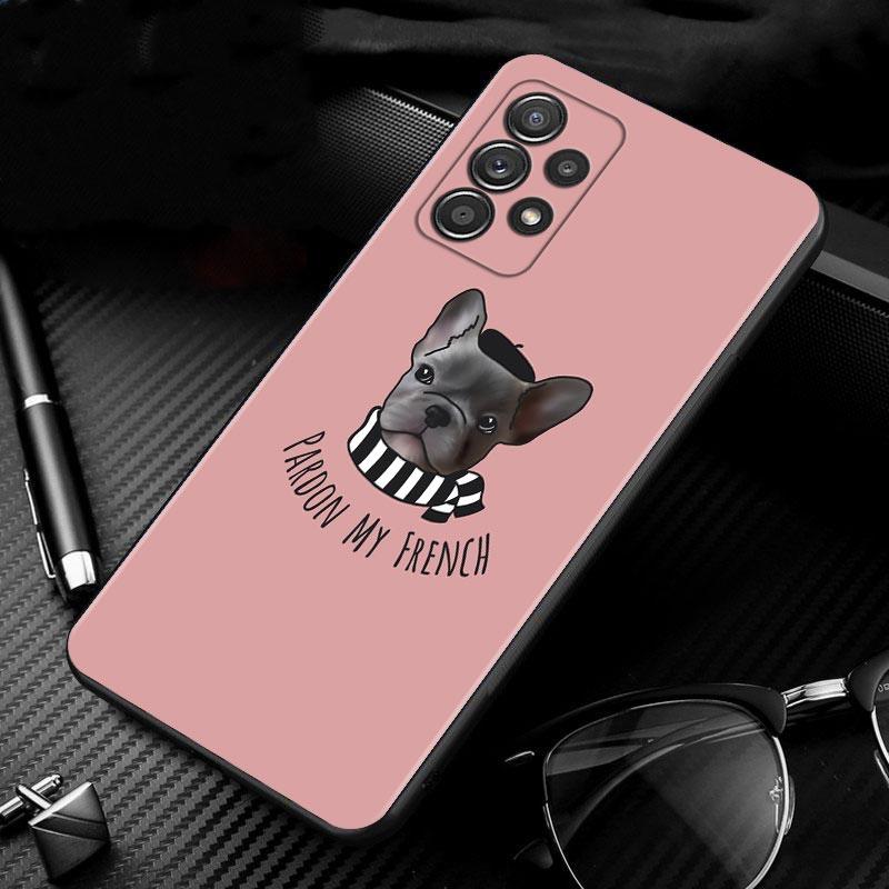 Silicone Case For Samsung Galaxy A51 A12 A21s A71 A52 A31 A32 A02s A72 A11 A41 A22 A01 A51 5G A02 F42 Cover French Bulldog