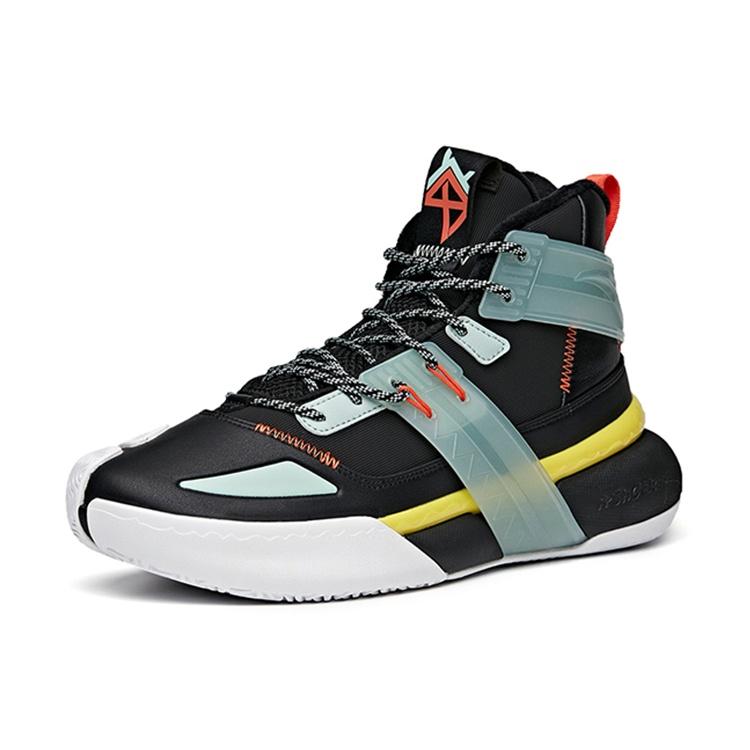 ANTA Shock the Game 4.0 Fleeced High Top 'Black Green Orange' Men's 112041650-2