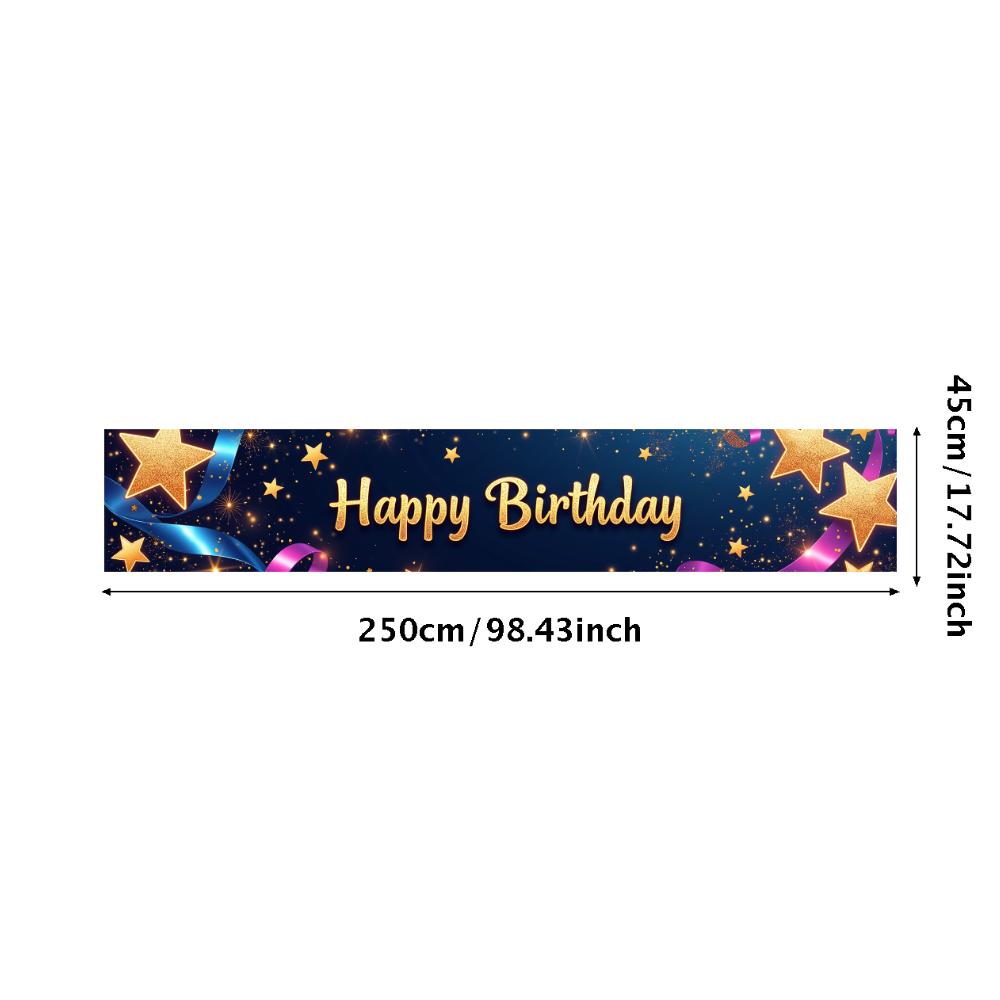 

Colorful Birthday banner Eye-catching Custom Reusable Birthday backdrop Versatile Party signage for Gatherings